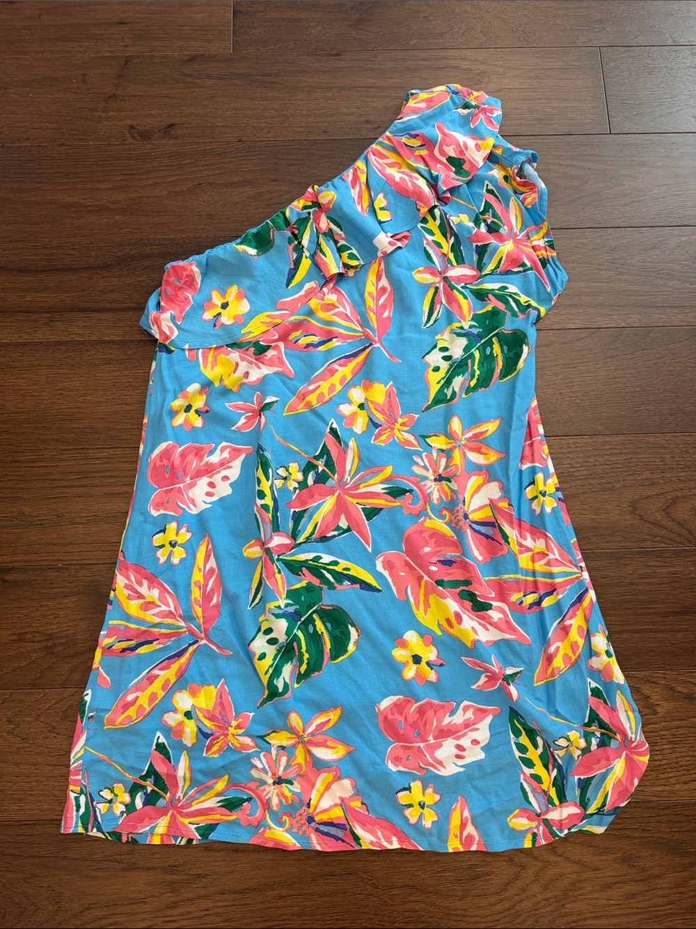 Emily Wonder One-Shoulder Ruffle Dress Size Small - C67-032